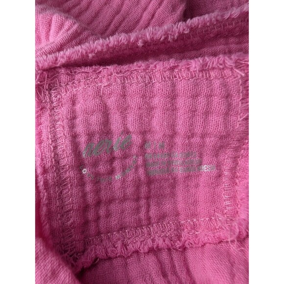 Aerie Women's Pink Pool To Party Cover Up Button Shirt Medium - Picture 10 of 10